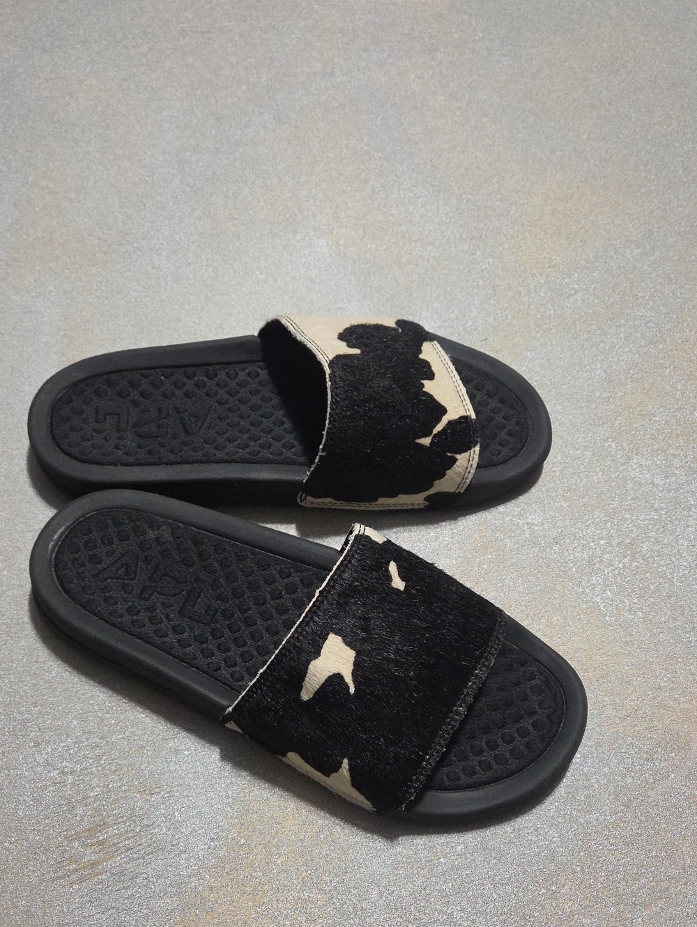 APL Black & Cream Slide Sandals